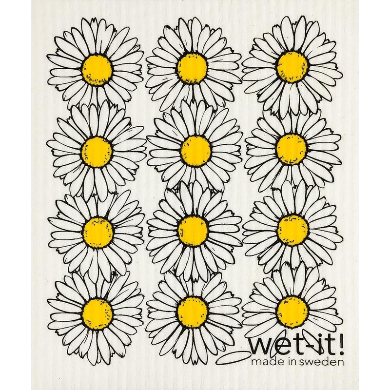 Wet-it! Swedish Dishcloth – Daisies