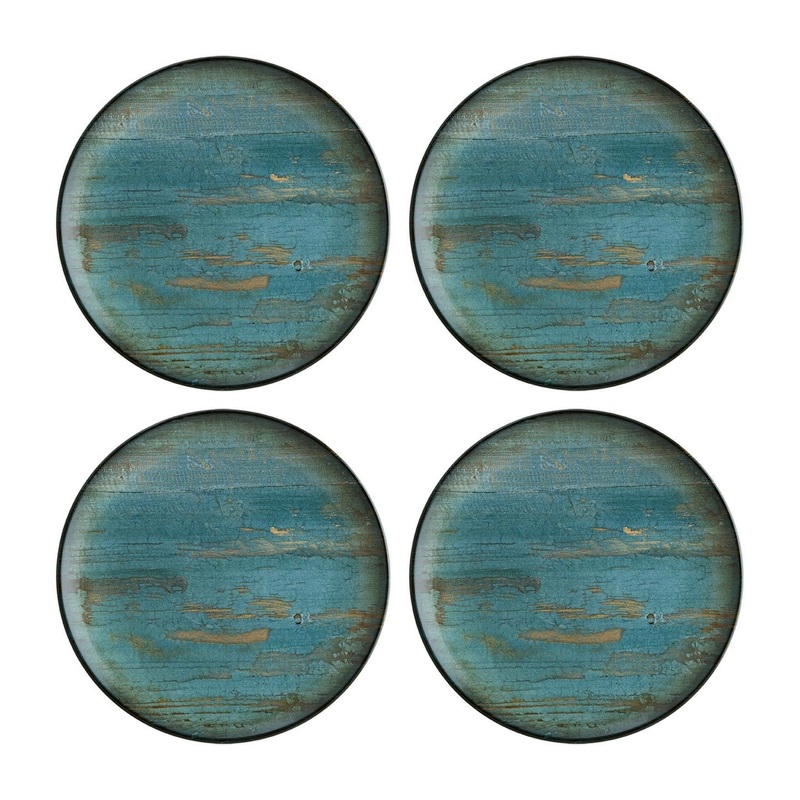 Madera dia.10.5″ Round Decorated Porcelain Plate (Set of 4)