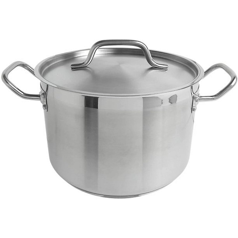 Stainless Steel Stock Pot with Lid – Heavy Duty Induction Large Stock Pot Stew Pot Cookware for Simmering Soup Canning Soup Pasta VegetableOven Safe & Induction Ready