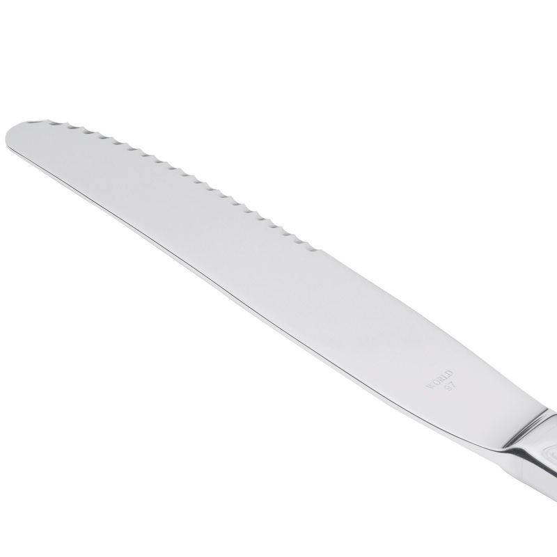 World Tableware 239 2702 Antique 9 5/8″ 18/0 Stainless Steel Heavy Weight Fluted Hollow Handle Dinner Knife – 12/Pack