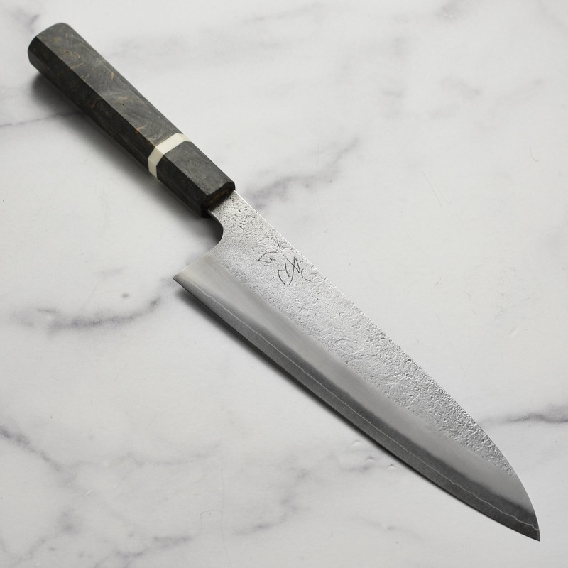 Yoshikane SKD Nashiji Stainless Clad 8.25″ Gyuto, Extra Tall