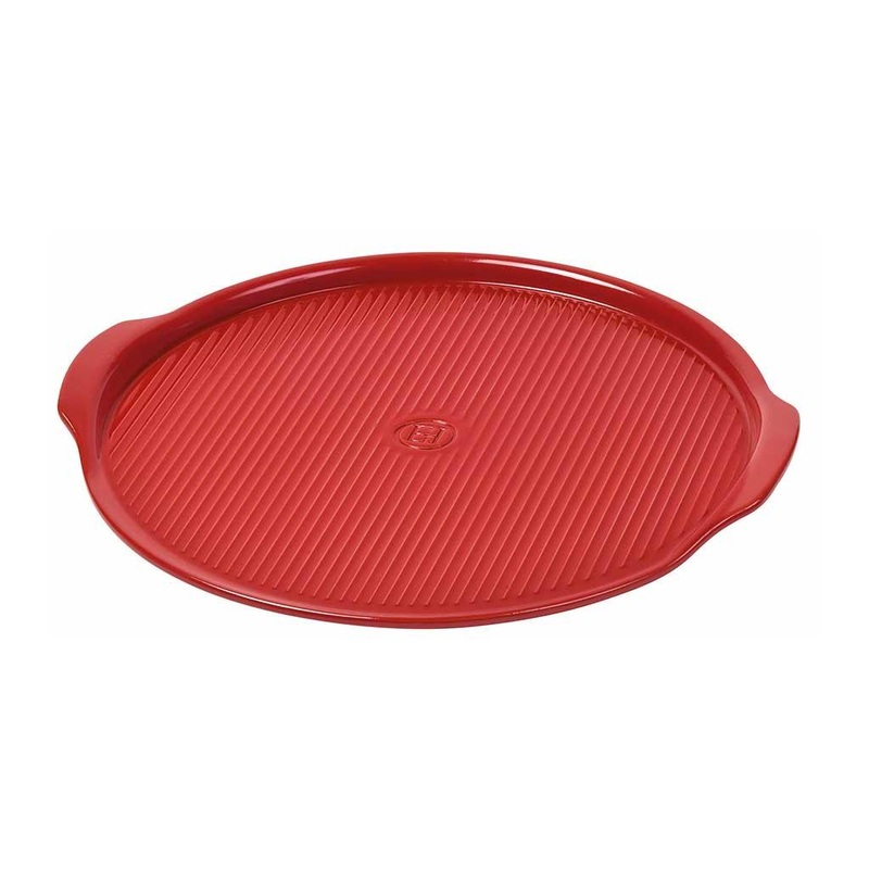 14.5″ Ridged Pizza Stone Burgundy Red Curbside Pickup Only