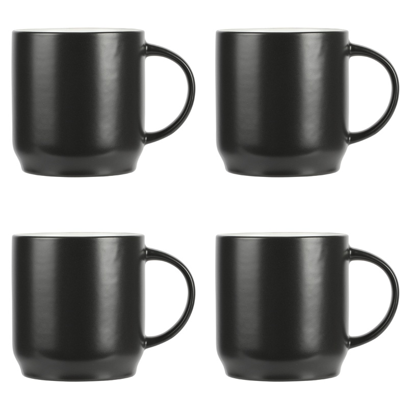 Babish 4 Pack Stoneware Stackable Mugs