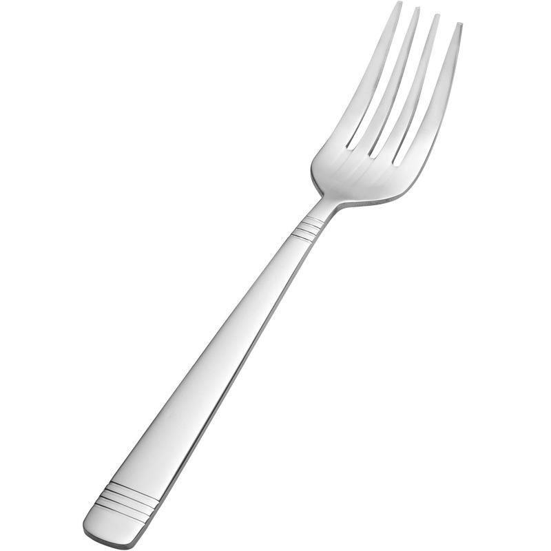 Bon Chef S2607 Julia 7 1/16″ 18/10 Stainless Steel Salad / Dessert Fork – 12/Pack