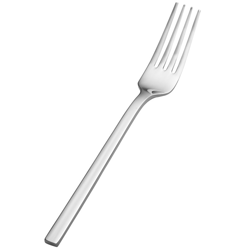 Bon Chef S3807 Milan 7 3/8″ 18/10 Stainless Steel Extra Heavy Salad / Dessert Fork – 12/Pack