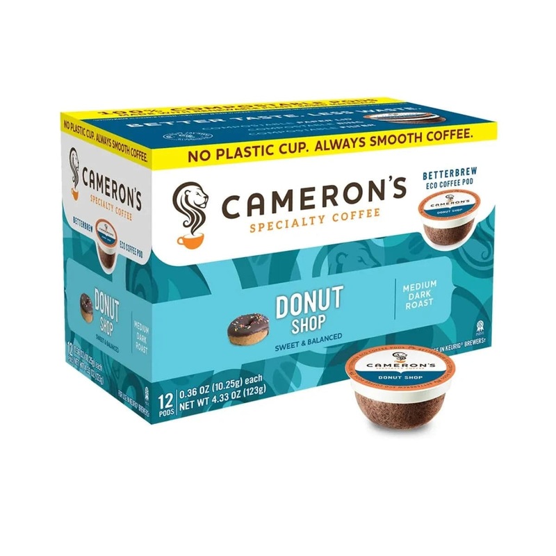 Cameron’s Donut Shop Single-Serve Eco Coffee Pods (Case of 72)