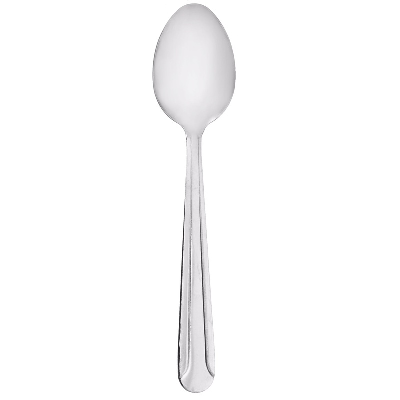 Choice Dominion 5 7/8″ 18/0 Stainless Steel Teaspoon – 12/Pack