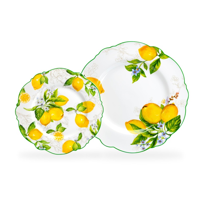 Lemon Garden Fine Porcelain Dessert/Dinner Plate