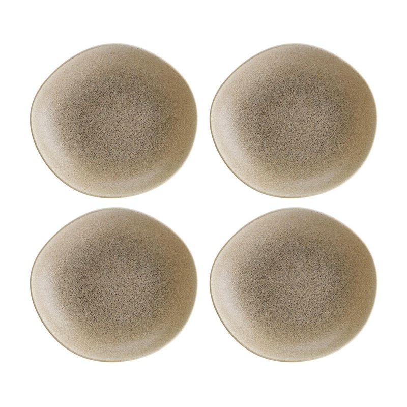 Luca Salmon Matte 6″ x 5.5″ Organic Salmon Porcelain Plate (Set of 4)