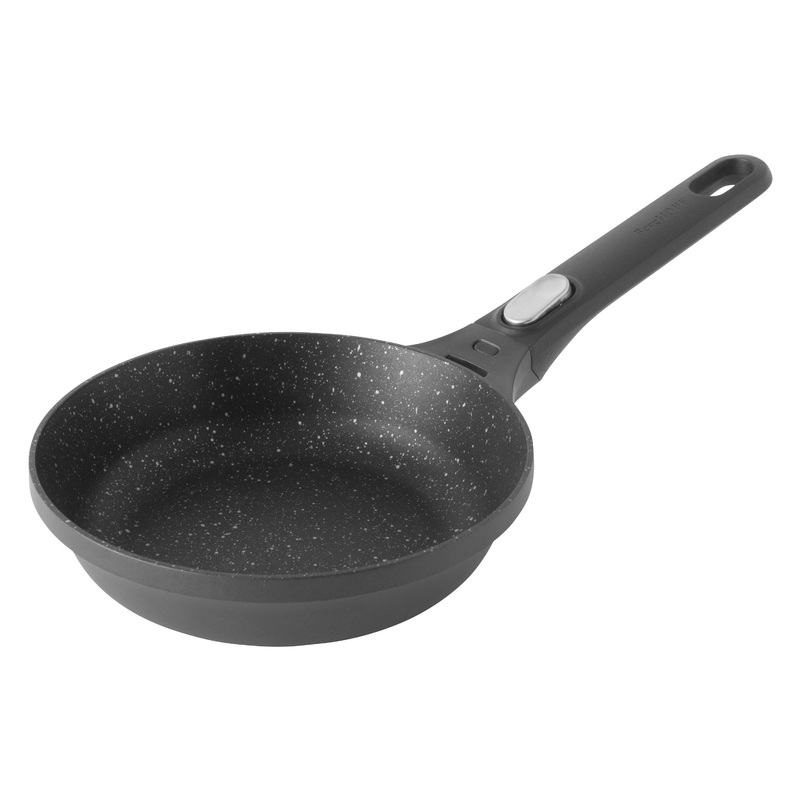 BergHOFF GEM 8″ Non-stick Fry Pan, Detachable Handle, Black
