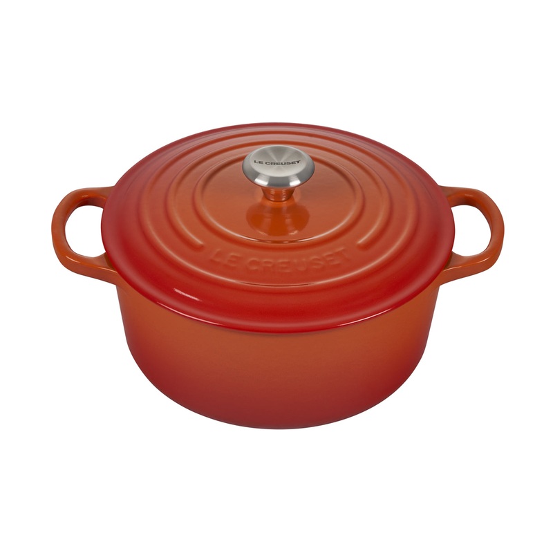 Le Creuset 2 Qt. Signature Round Dutch Oven w/Stainless Steel Knob – Flame