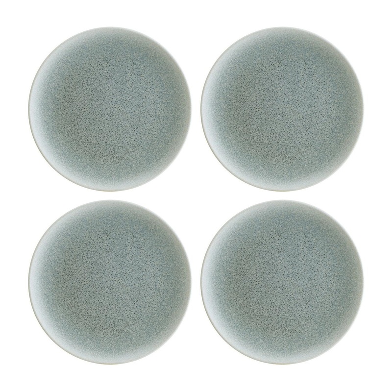 Luca Ocean Matte dia.8.25″ Round Blue Porcelain Plate (Set of 4)