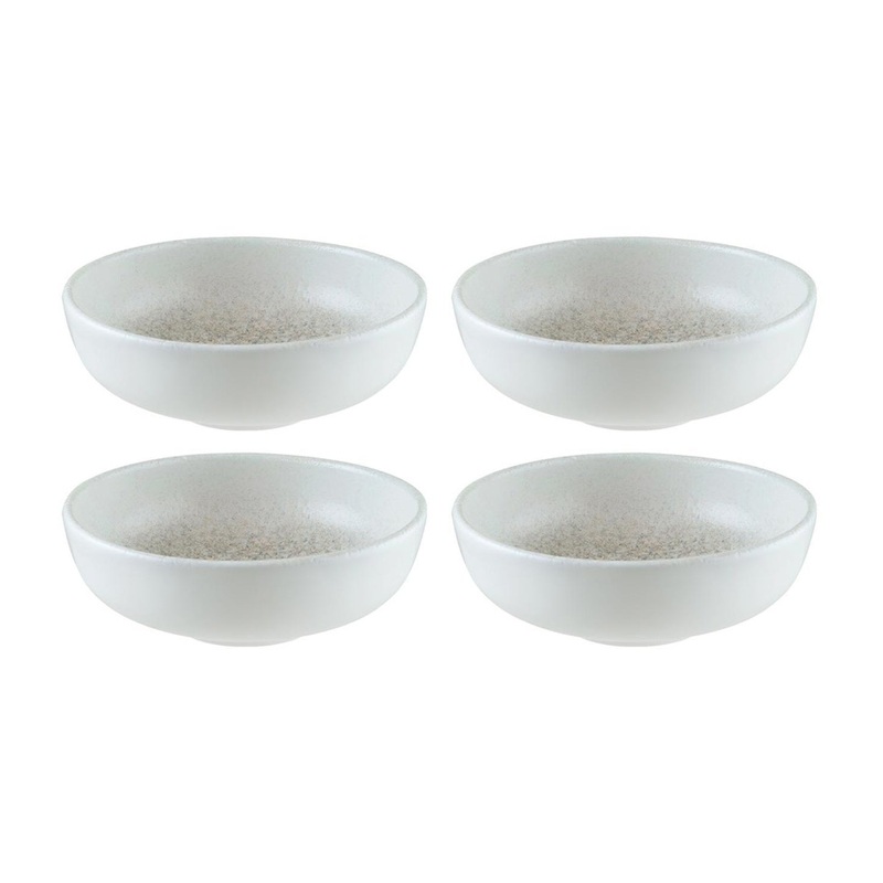Luna dia.5.5″ h:2″ 15 oz. Round White Porcelain Bowl (Set of 4)