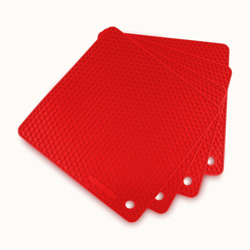 Silicone Trivet Mat Set – 4 Pack (7×7)