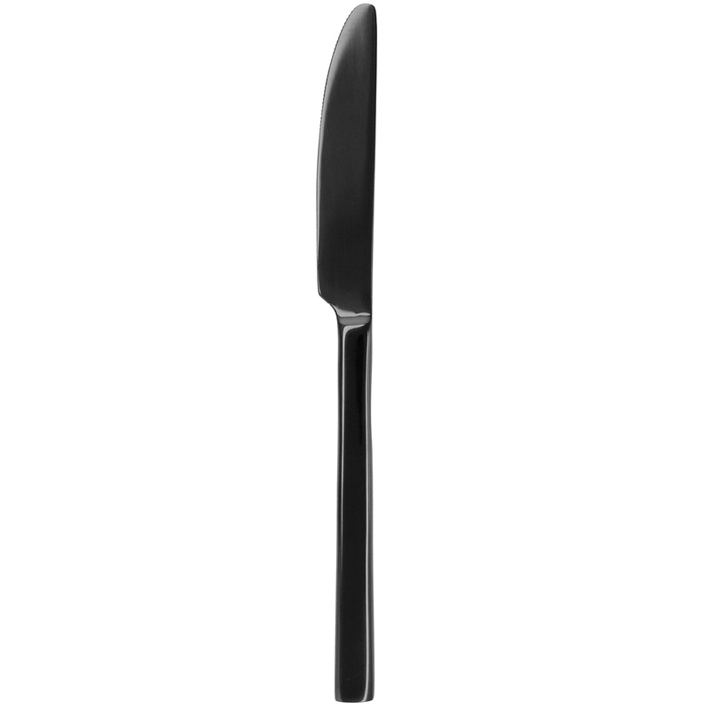 Walco BK0945 Semi 9″ 18/10 Black Stainless Steel Extra Heavy Weight Dinner Knife – 12/Pack
