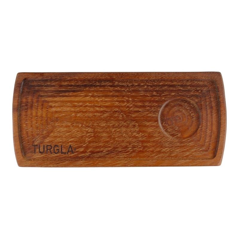 Wood 13.75″ x 6″ Rectangular Brown Wood Serving