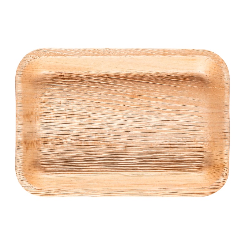 Rectangular Natural Palm Leaf Eco-Friendly Disposable Plates (9″ x 6″)