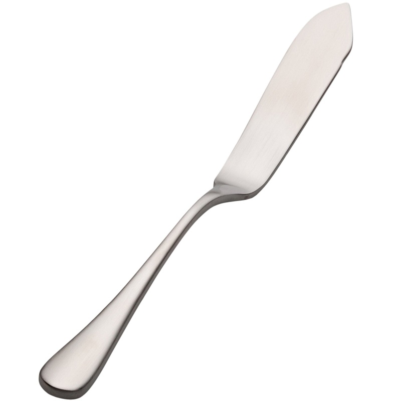 Bon Chef S4110 Como Satin Finish 6 3/4″ 13/0 Stainless Steel Butter Knife – 12/Pack