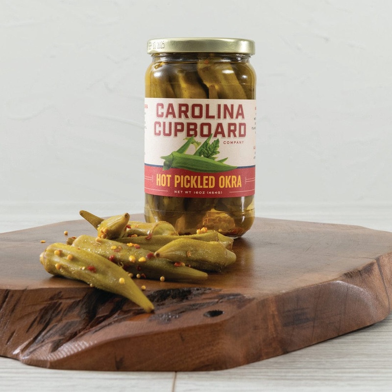 Carolina Cupboard Hot Pickled Okra 16 oz