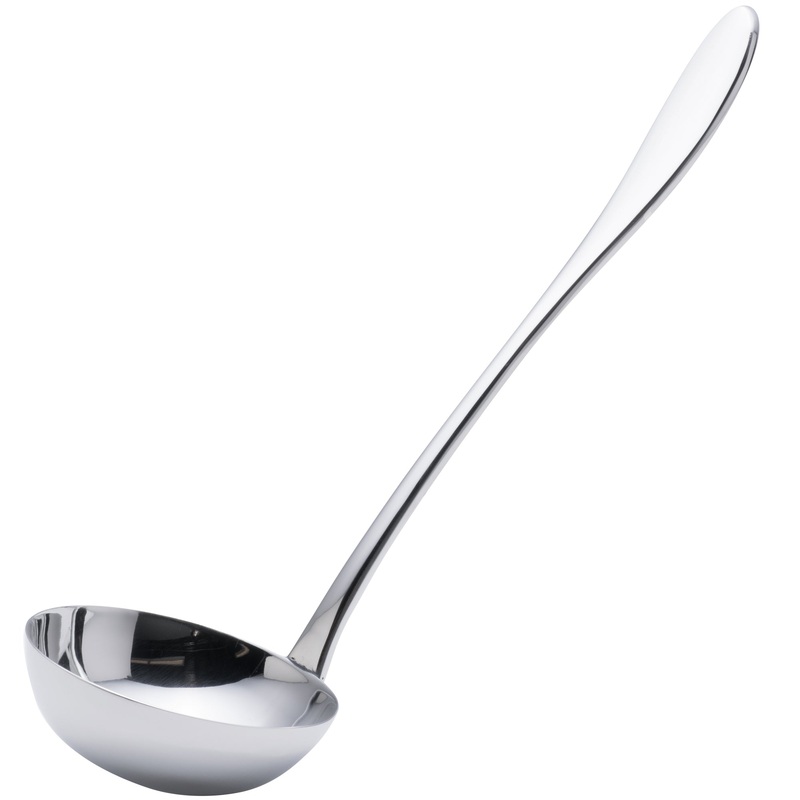 Chef & Sommelier T0425 Lazzo 3.5 oz. 18/10 Stainless Steel Extra Heavy Weight Soup Ladle by Arc Cardinal – 6/Pack