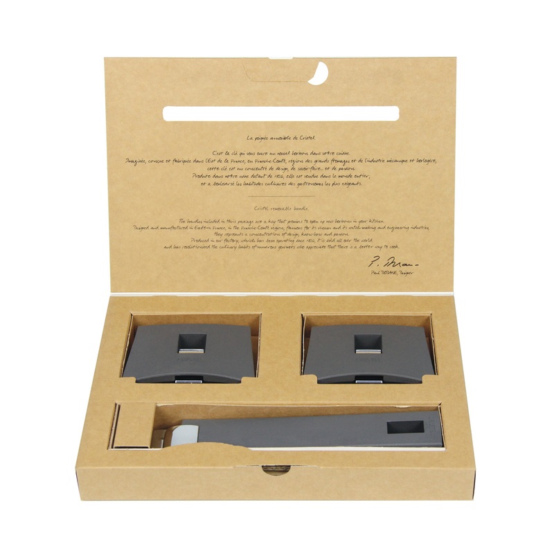 Cristel Mutine Removable Handle – Set of 1 Handle + 2 Side Handles – Grey