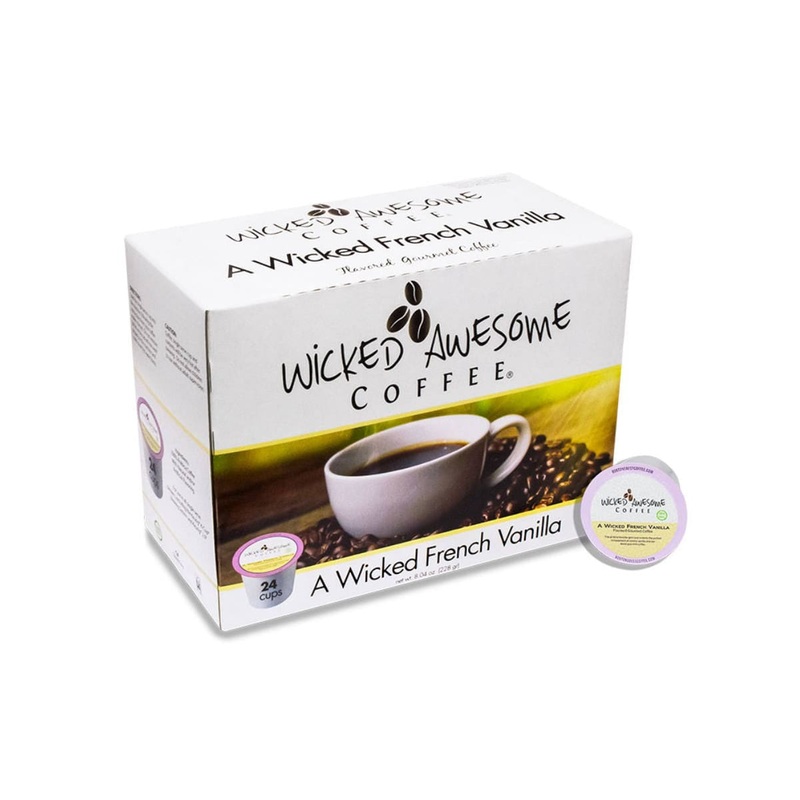 Wicked Awesome’s French Vanilla Single-Serve Coffee Pods (Box of 24)