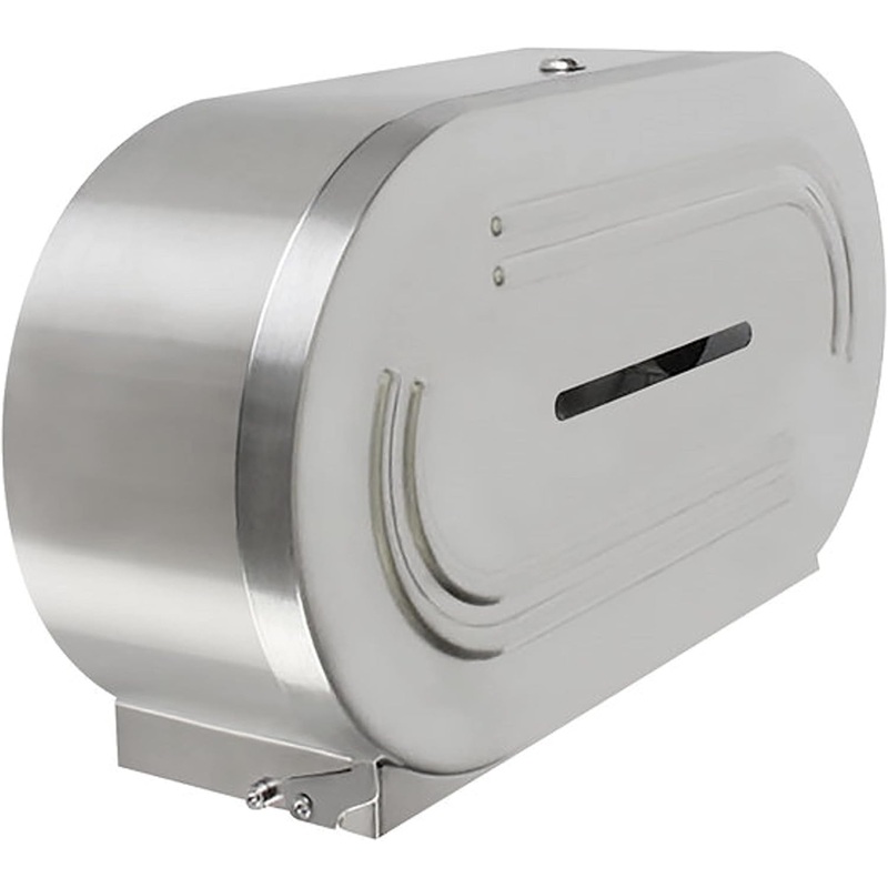 20-1/2″ x 12-1/2″ x 6″ Stainless Steel Twin Jumbo Roll Toilet Tissue Dispenser- Wall Mount Stainless Steel 9 Inch Roll Toilet Paper Holder Bath Tissue Dispenser Lock Key