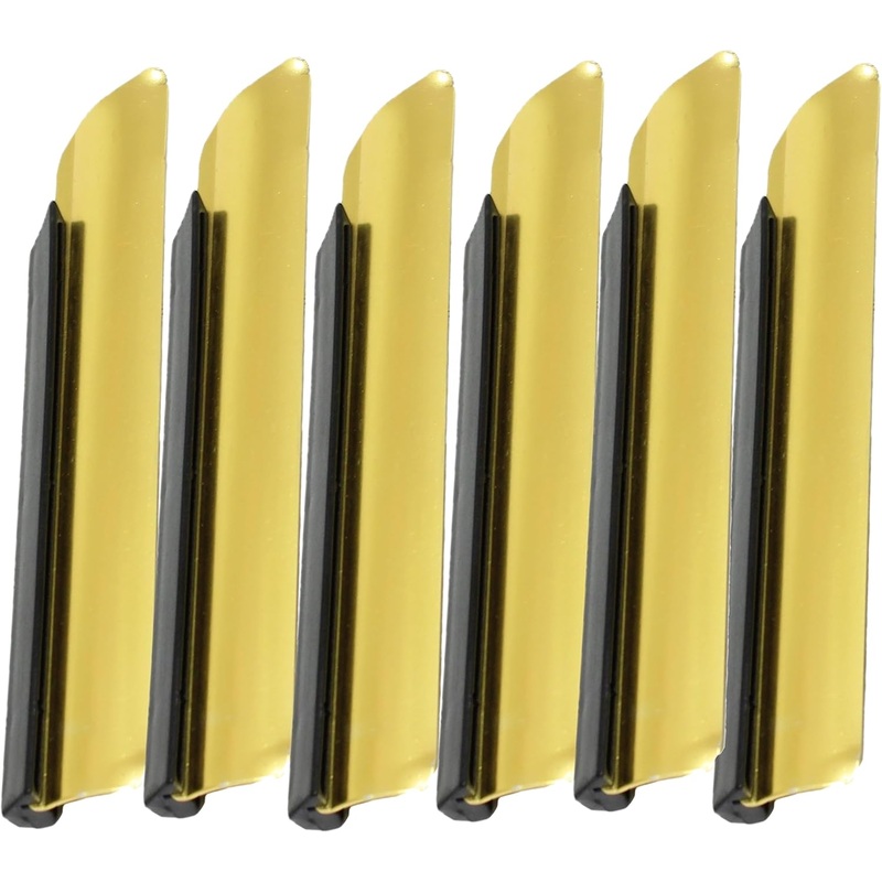 5 1/2″ Aluminum Deluxe Crumb Sweeper Gold Color Set of 6- Table Crumbers for Tablecloth in Restaurants and Homes Servers Waiters Waitresses Tool