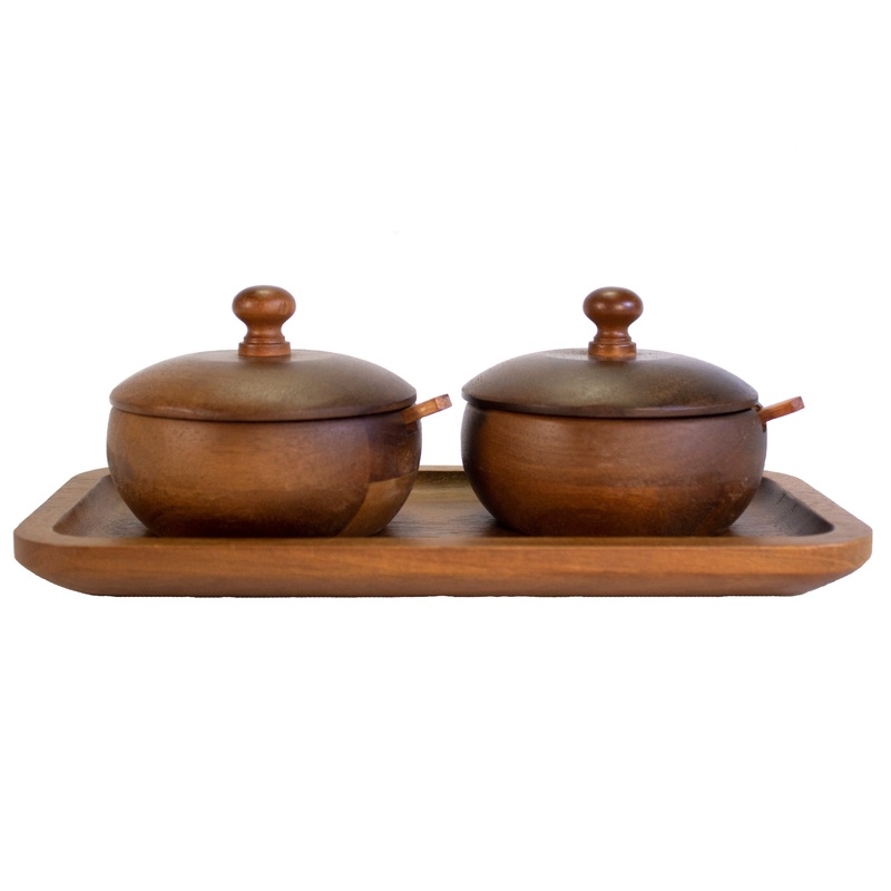 BergHOFF Acacia Wooden Spice Jar Set
