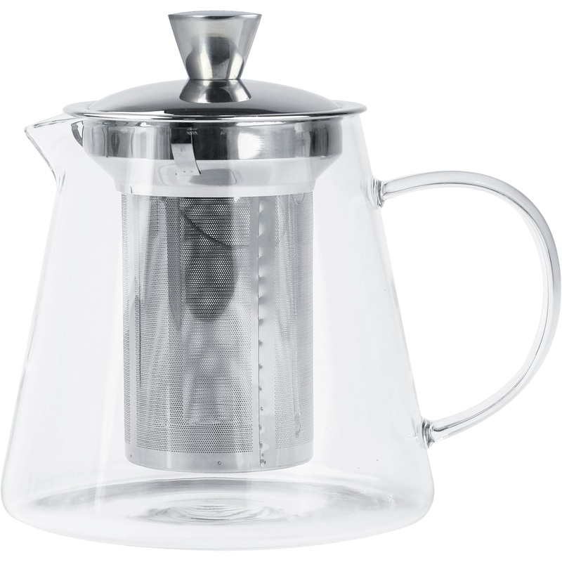 Cristel Oolong – 27 oz. Glass Teapot w/Stainless Steel Lid and Infuser
