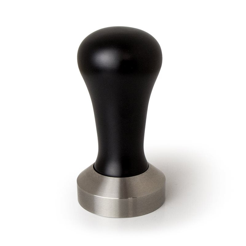 Flat Stainless Coffee Tamper  49mm Black Wood Handle