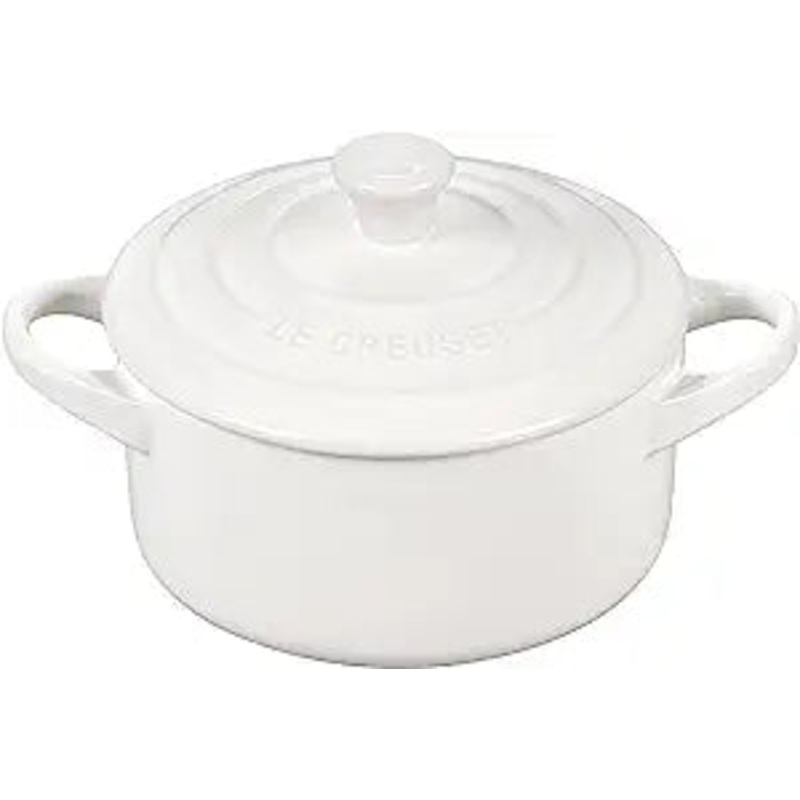 Le Creuset 14 oz. Stoneware Mini Round Cocotte  – White