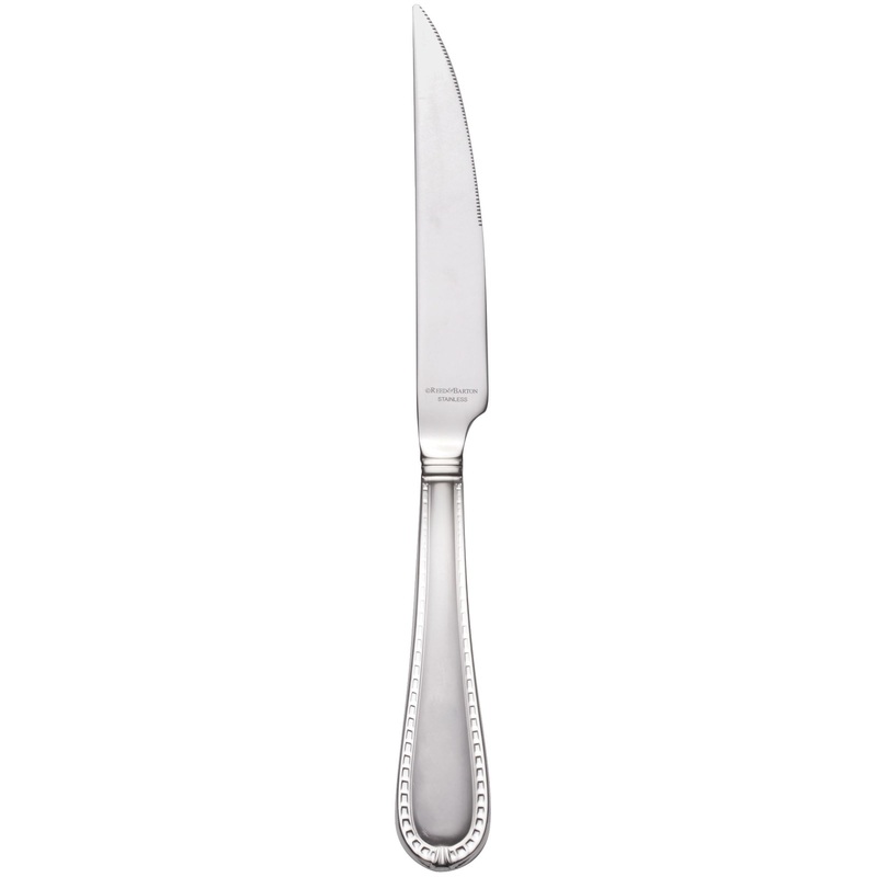 Reed & Barton RB110-5762 Berkshire Matte 9 1/2″ 18/10 Stainless Steel Extra Heavy Weight Steak Knife – 12/Pack