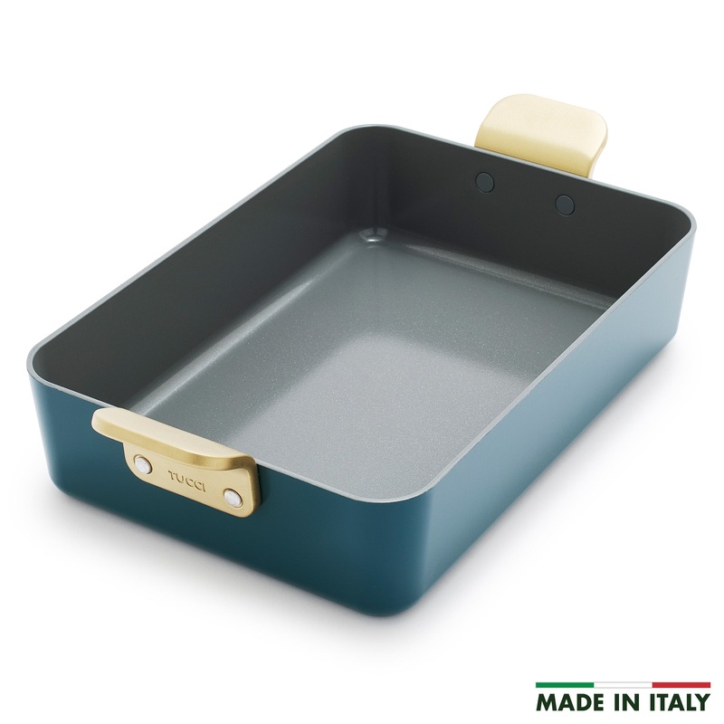 Stanley Tucci Ceramic Nonstick Lasagna Pan | Venetian Teal
