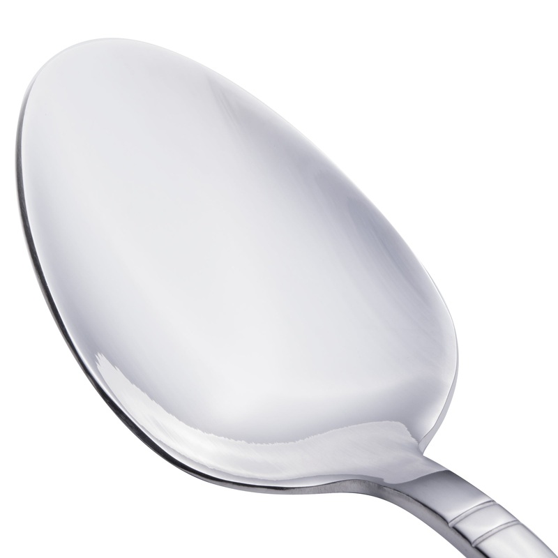 Walco 8003 Art Deco 8 5/16″ 18/10 Stainless Steel Extra Heavy Weight Tablespoon / Serving Spoon – 12/Pack