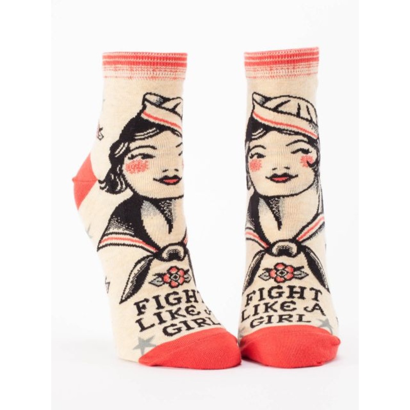 Blue Q Women’s Ankle Socks – Fight Like a Girl