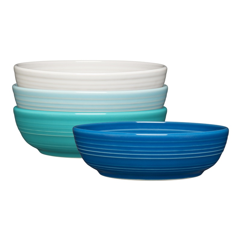 Coastal Blues Coupe 6 3/4 Inch Salad Bowl 24 OZ, Set of 4