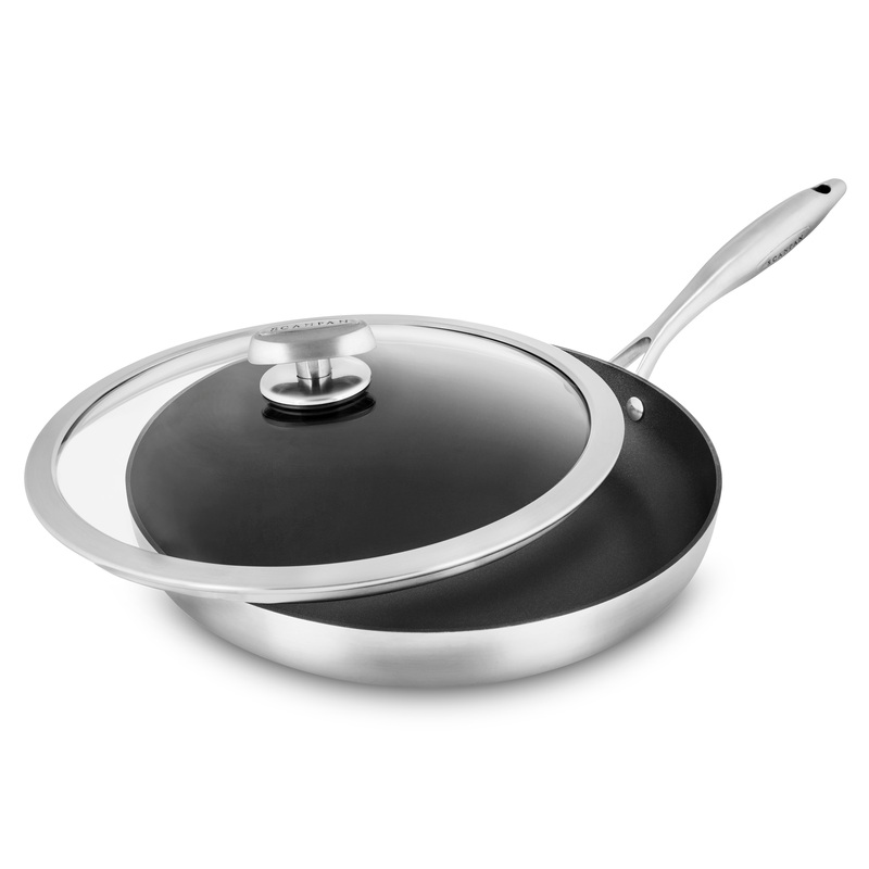 Scanpan CX+ 12.5″ Stainless Steel Nonstick Fry Pan with Lid