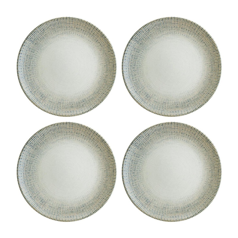 Sway dia.7.5″ Round Decorated Porcelain Plate (Set of 4)