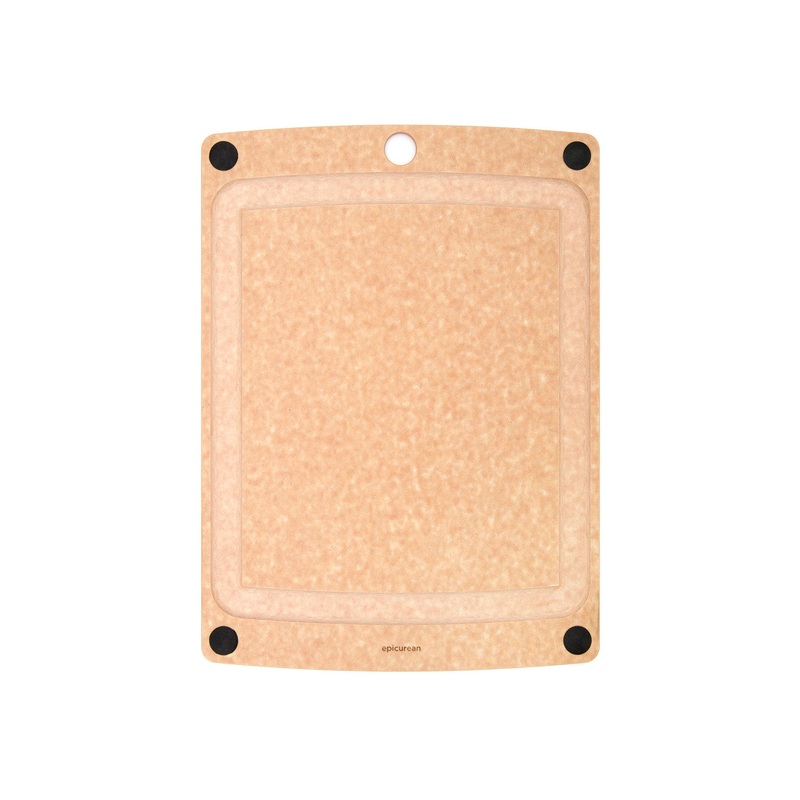 Epicurean All-In-One Cutting Board, 17.5″ x 13″, Natural/Black Feet