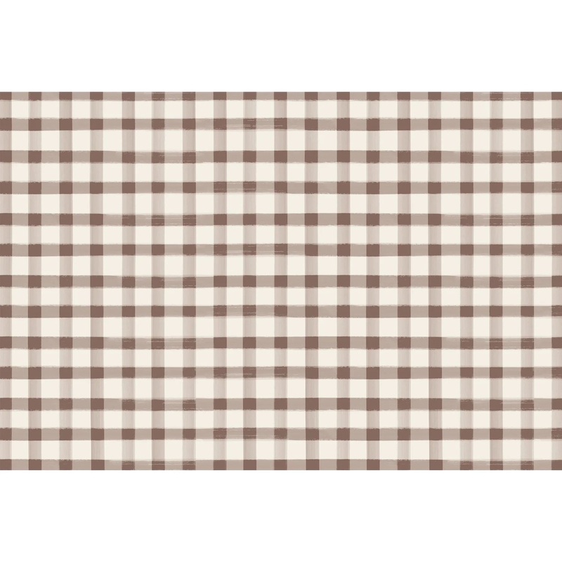 Hester & Cook Brown Painted Check Placemat