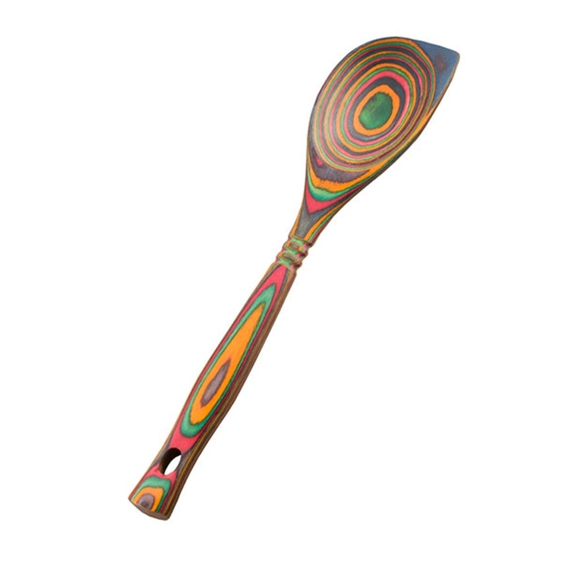 Island Bamboo 12″ Pakka Corner Spoon, Multiple Colors