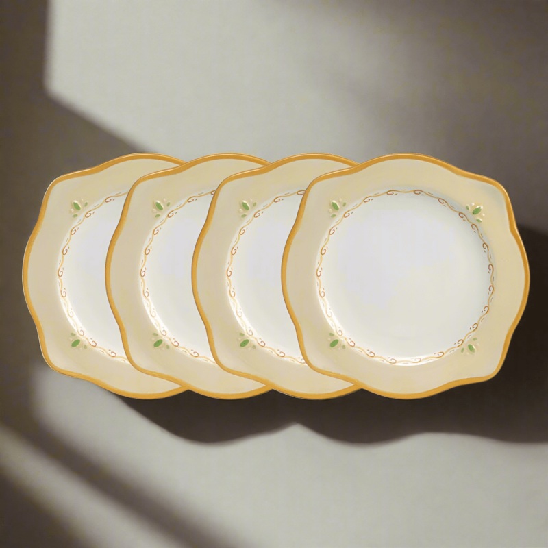 Villa della Luna Set of 4 Scalloped Salad Plates