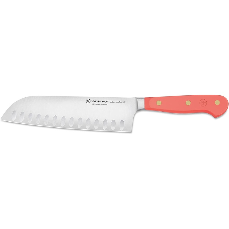 Wusthof Classic Coral Peach – 7″ Santoku Knife w/Hollow Edge