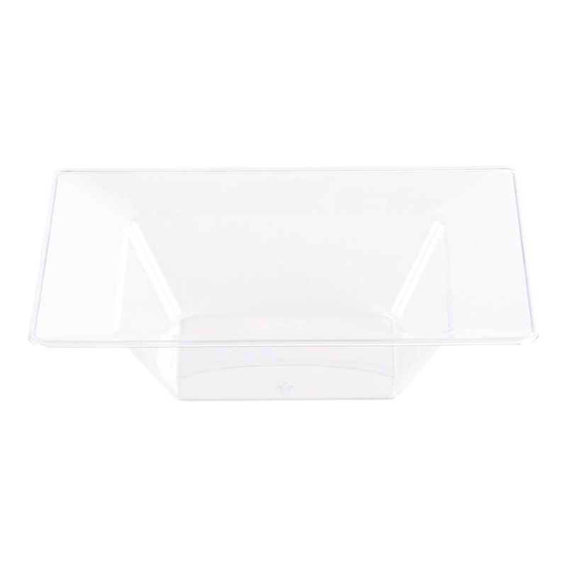 Clear Square Plastic Dessert Bowls (5 oz.)