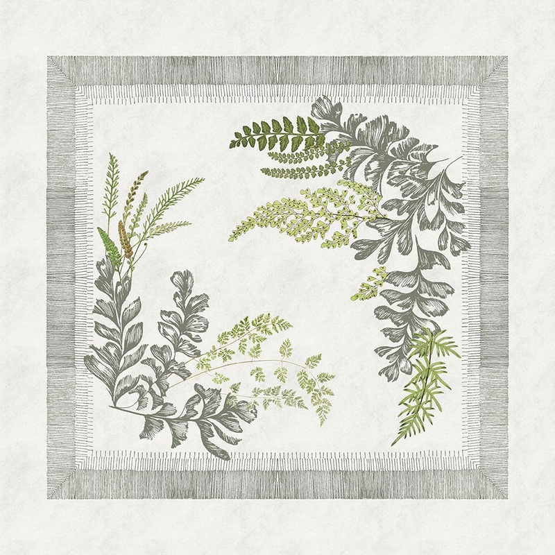 Garnier Thiebaut Bouquet De Fougeres Napkin