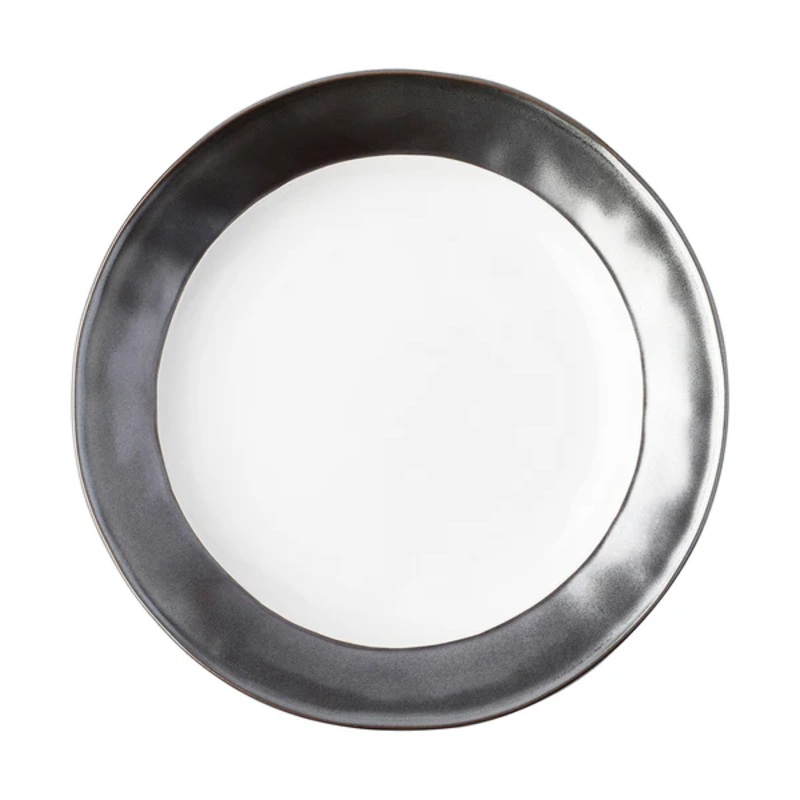 Juliska Emerson Dinner Plate – White/Pewter