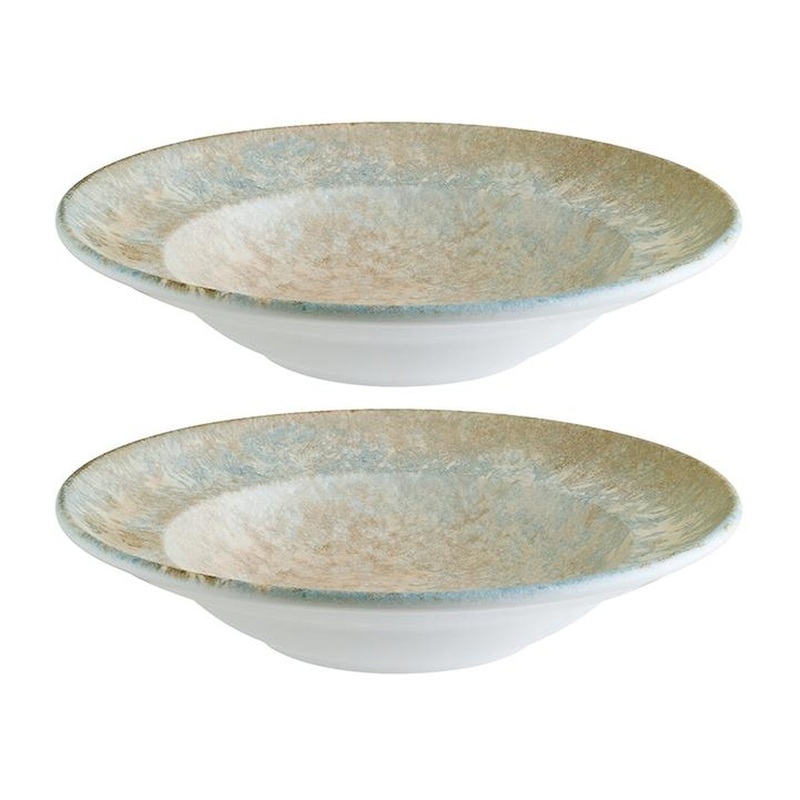 Luz dia.10.75″ h:2.25″ 16 oz. Round Decorated Porcelain Bowl (Set of 2)