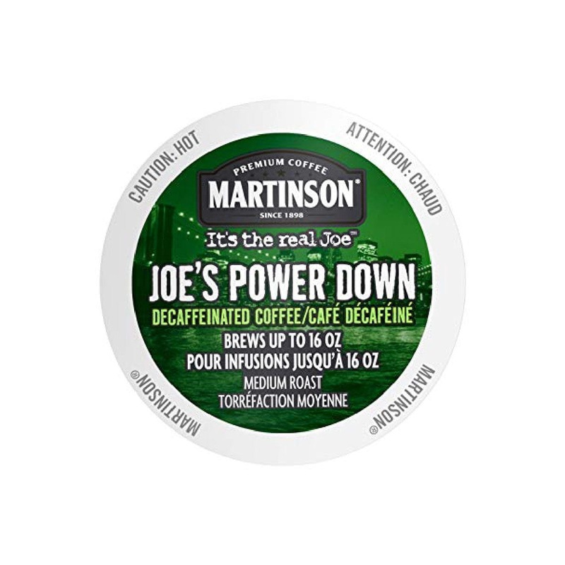 Martinson Coffee Joe’s Power Down Decaf Single Serve Pods (Box of 24)