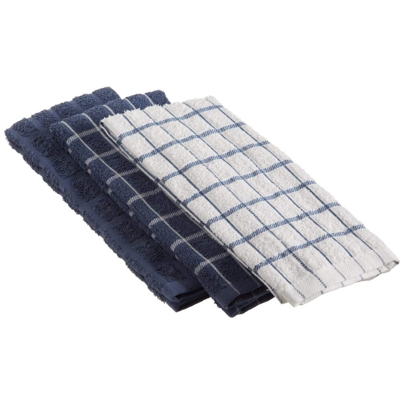 Ritz Kitchen Basics Terry Kitchen Towels – Federal Blue (3 Pack)